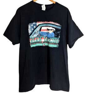 Original Alan Jackson Honky Tonk Highway Tur Double Side Graphic Concert T-Shirt